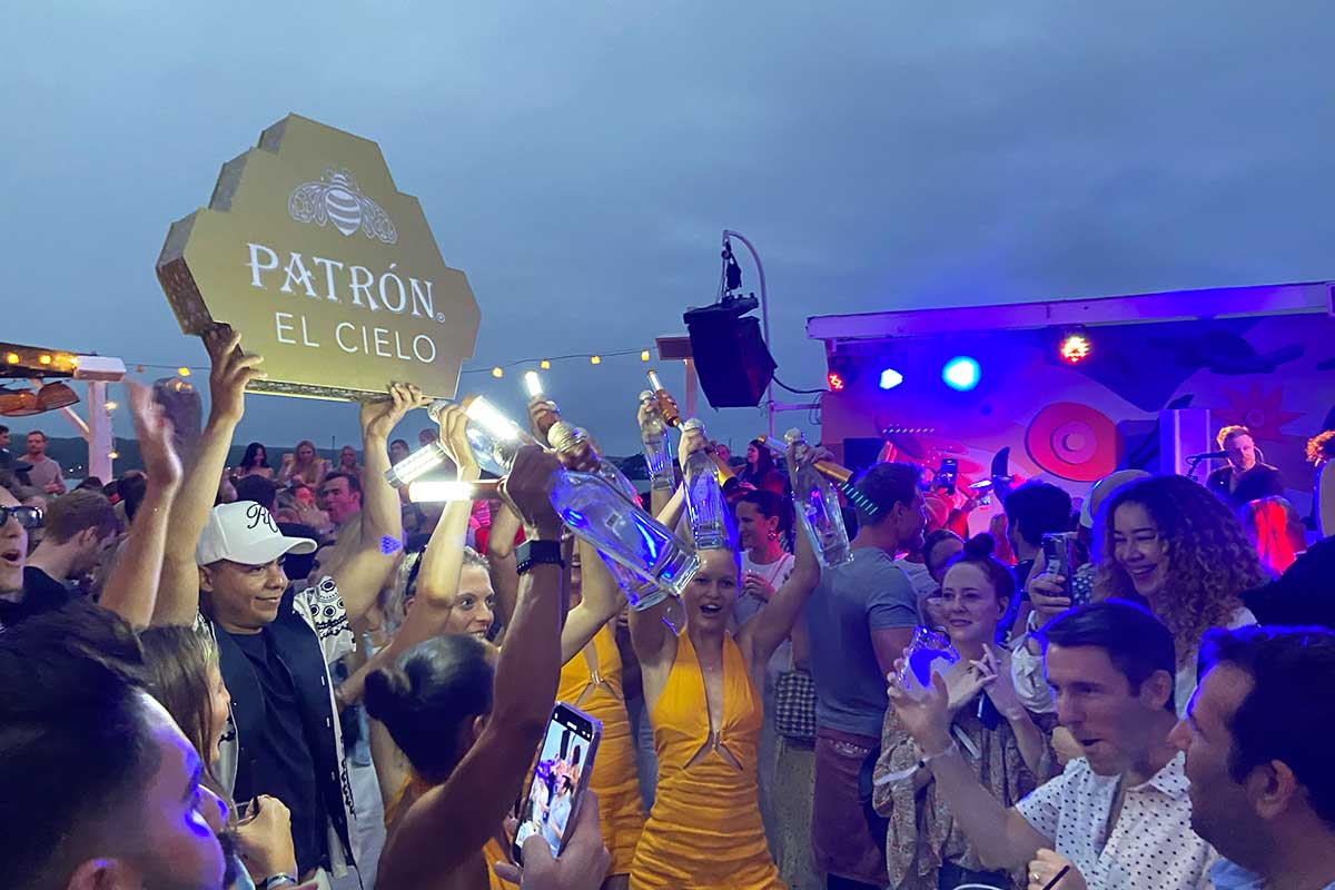 One of several release party activations for Patrón El Cielo in the Hamptons - at Surf Lodge in Montauk during a concert