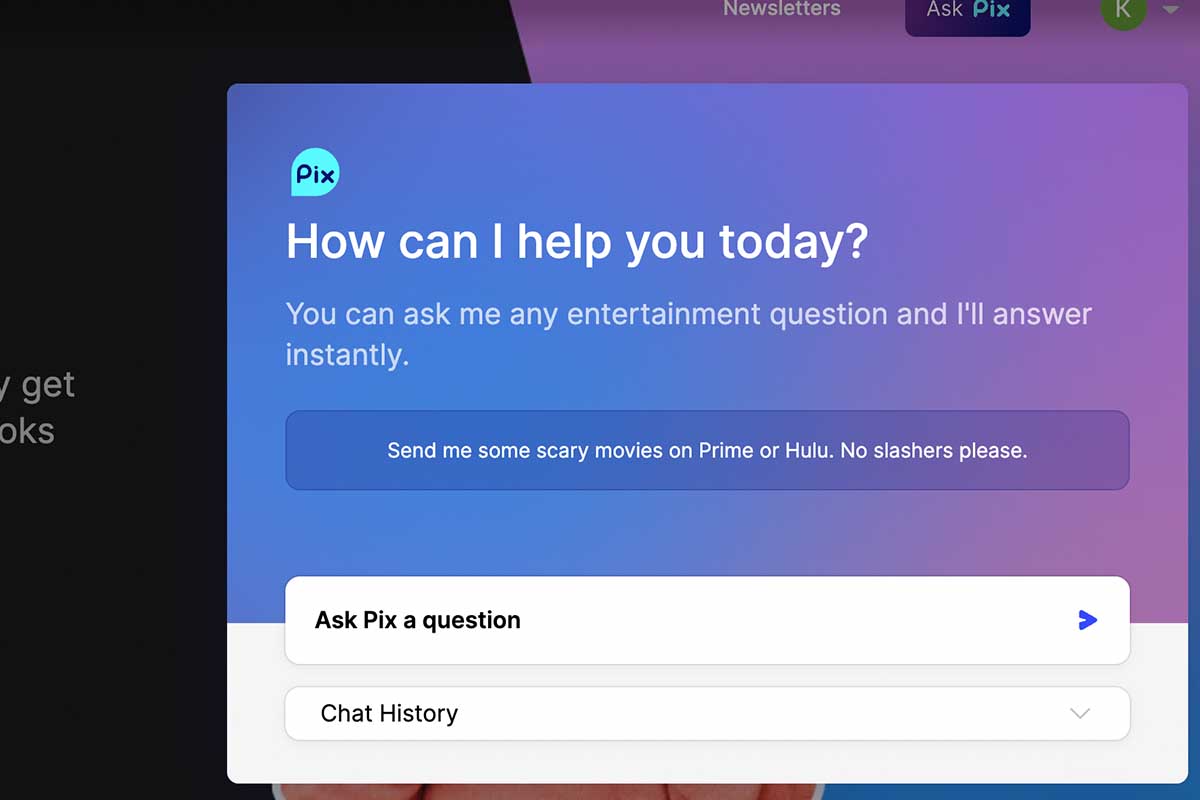 A screenshot of Pix from the Likewise home page