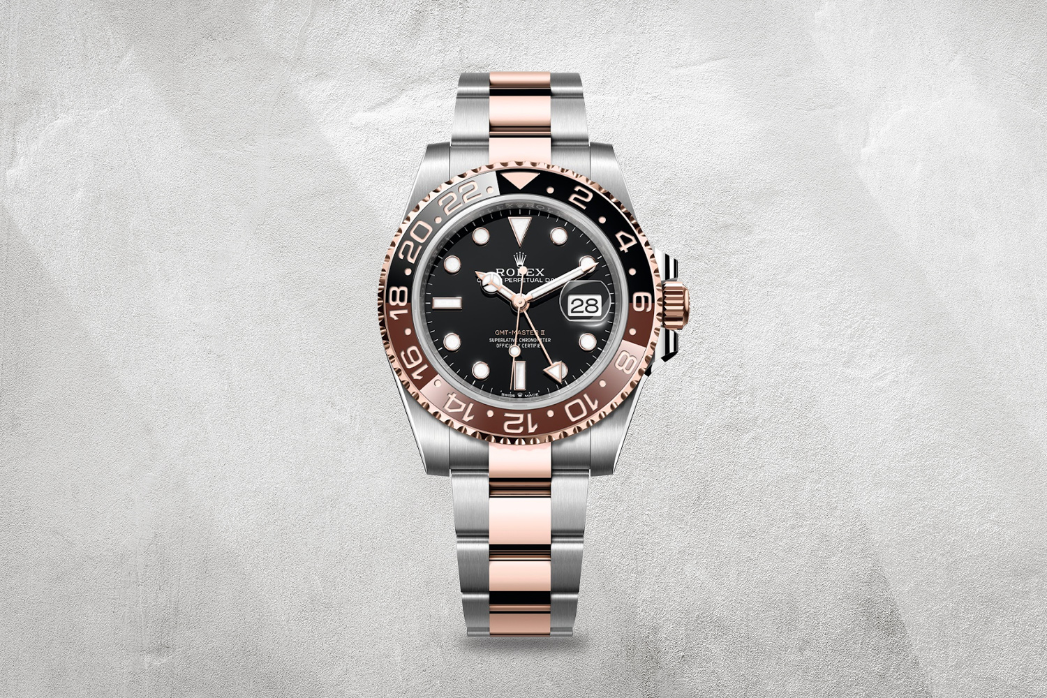 Pink and silver watch
