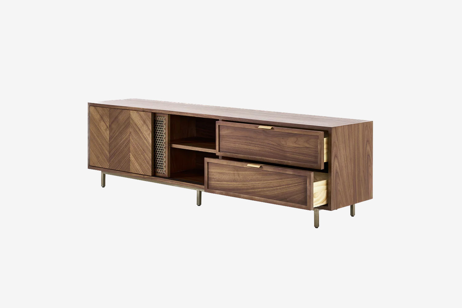 Renaissance Mid-Century Walnut TV Stand