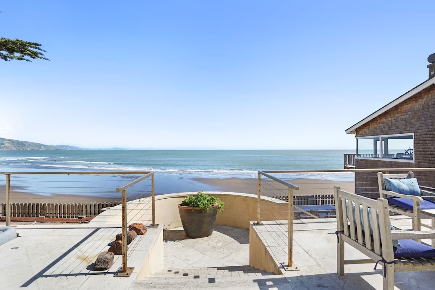Patio overlooking the beach