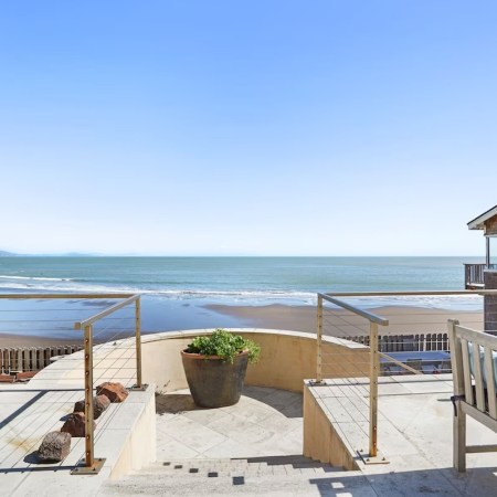 Patio overlooking the beach