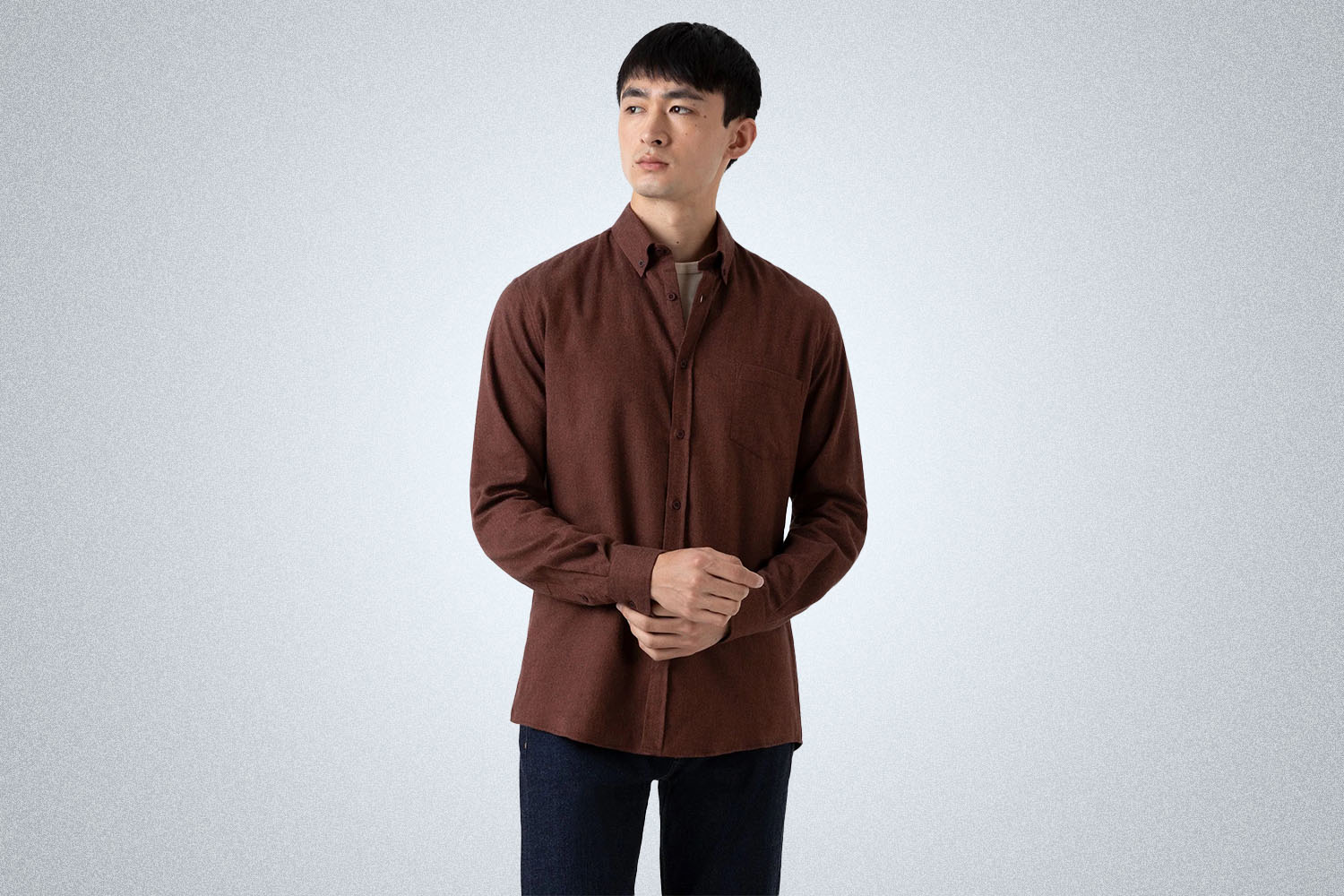 Sunspel Button Down Flannel Shirt