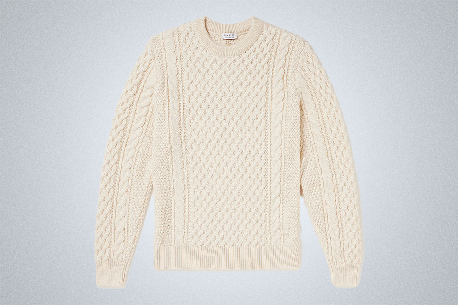 Sunspel Cable-Knit Merino Wool Sweater