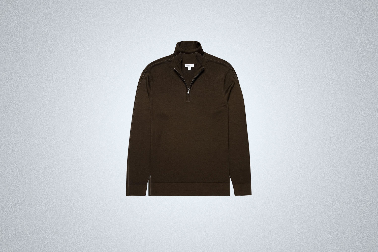 Sunspel Extra‑Fine Merino Zip Neck