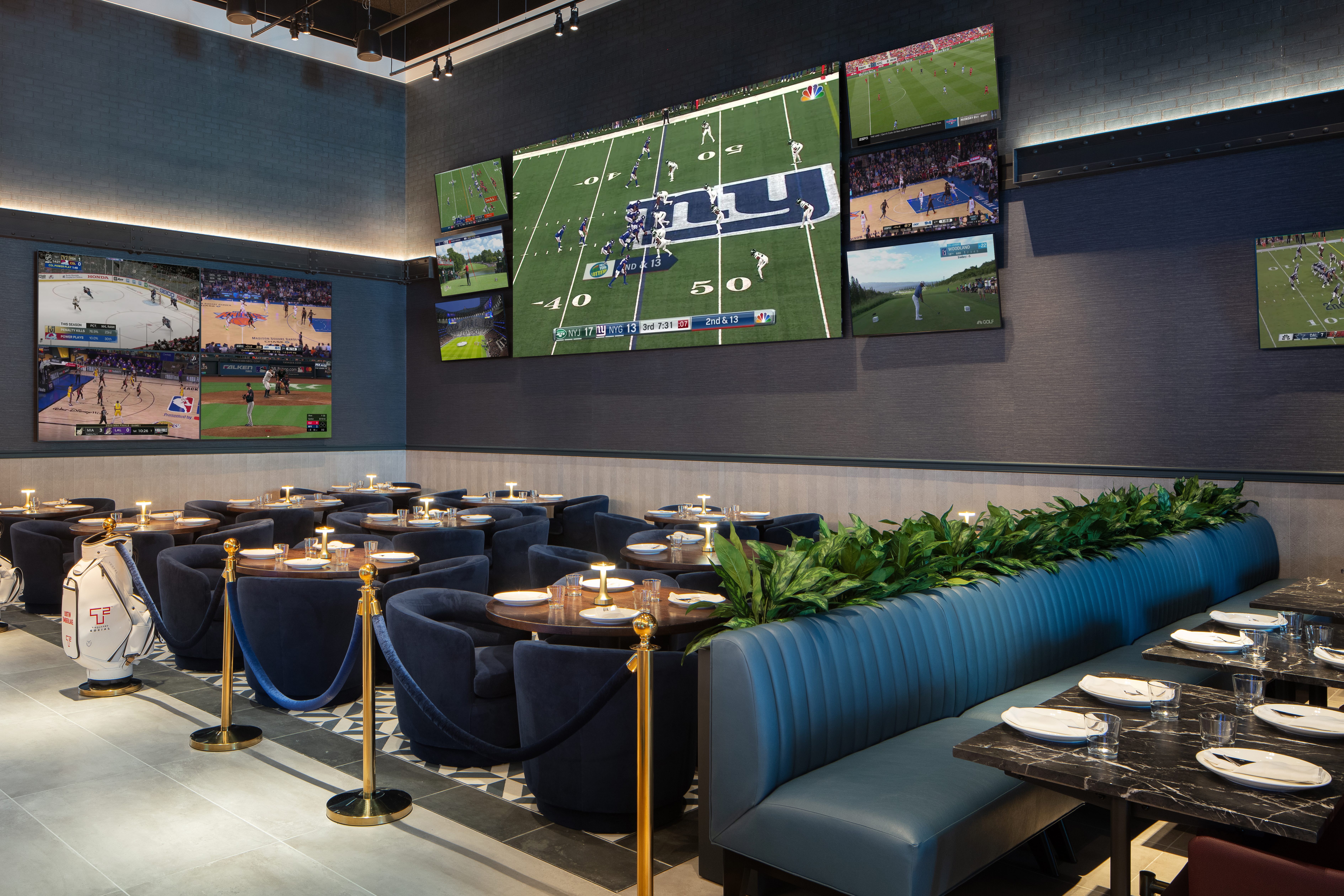 The main viewing room at T-Squared Social.