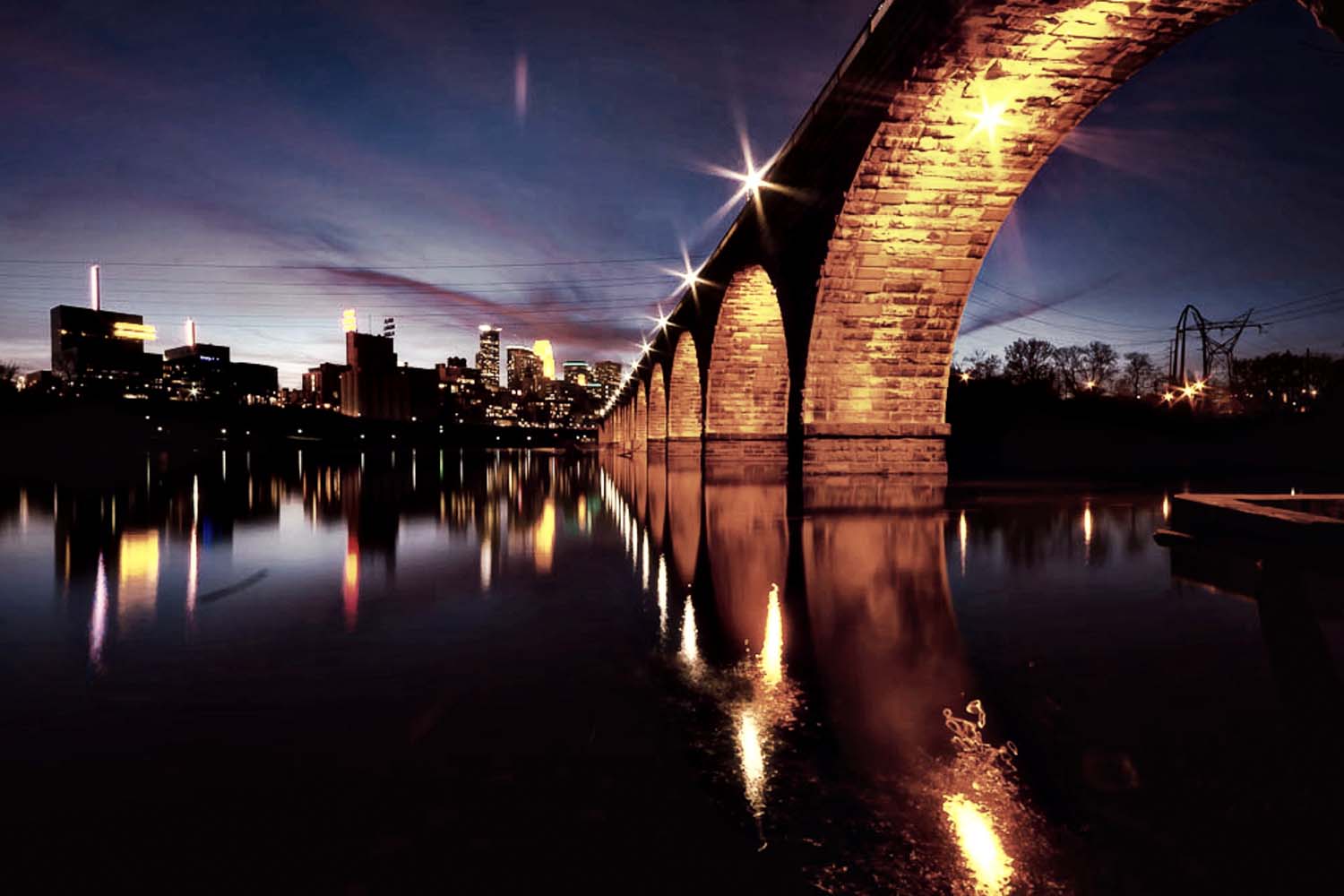 The historic Stone Arch Bridge