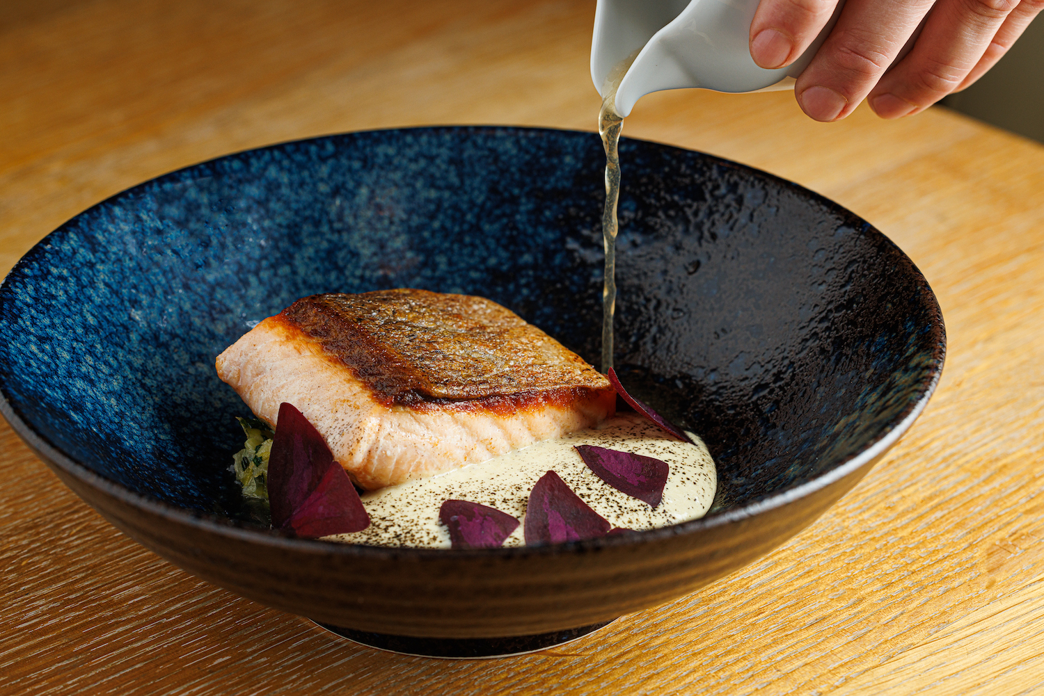 Salmon in a dish