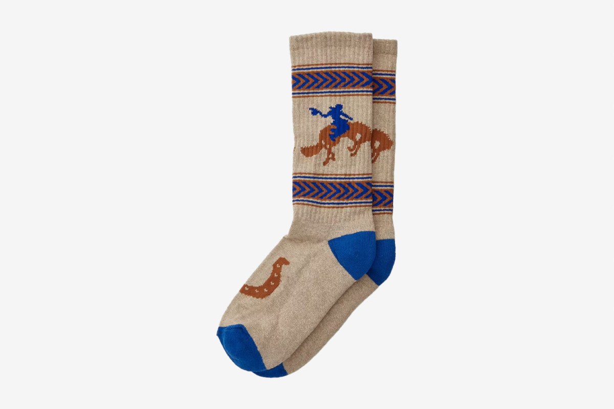 Wythe Recycled Cotton Jacquard Socks