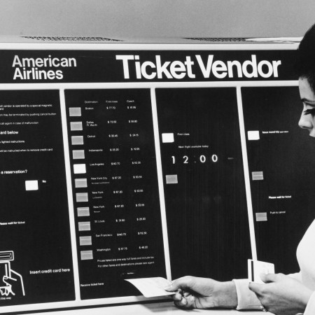 Airline ticket machine