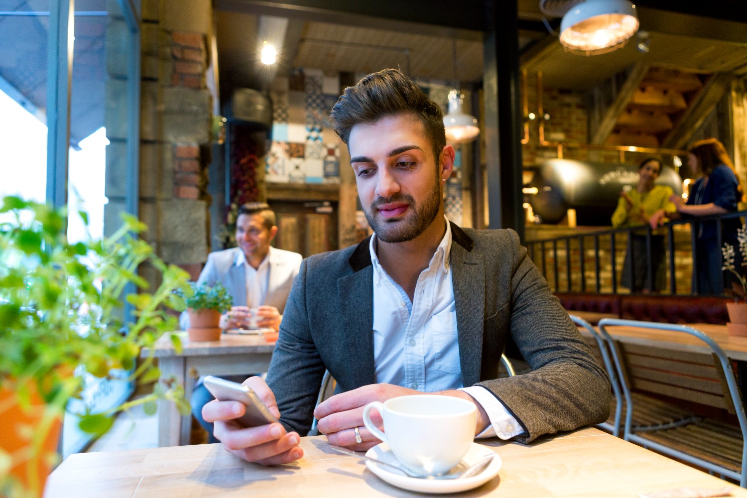 Man checking his phone