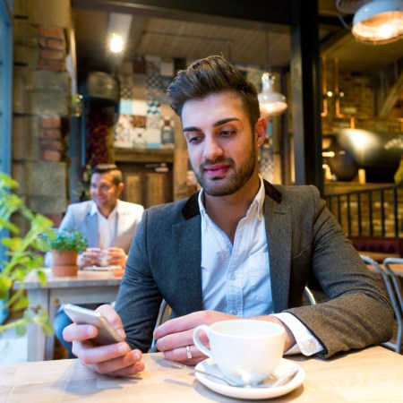 Man checking his phone