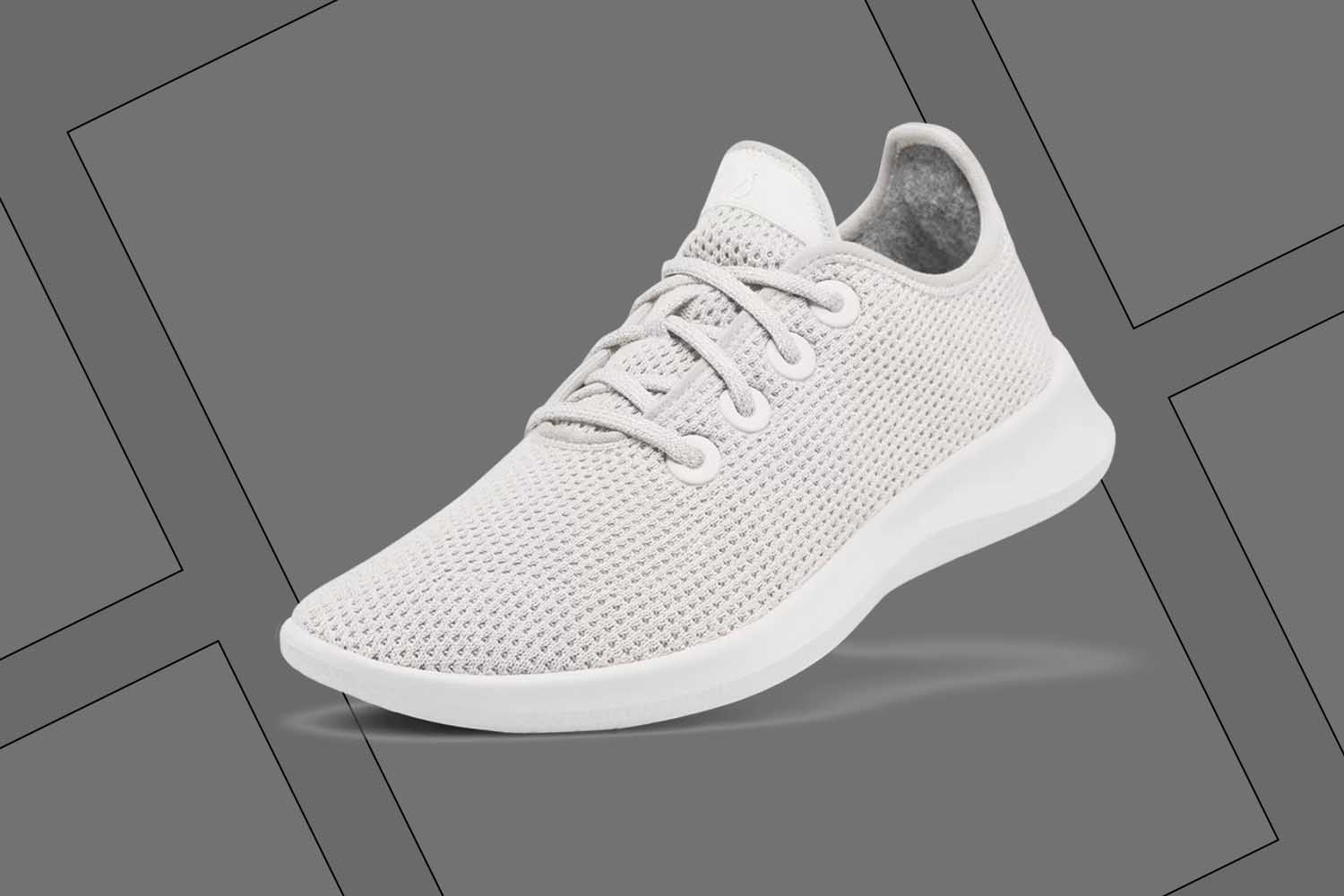 Allbirds Tree Runner shoe on a black background