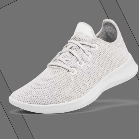 Allbirds Tree Runner shoe on a black background