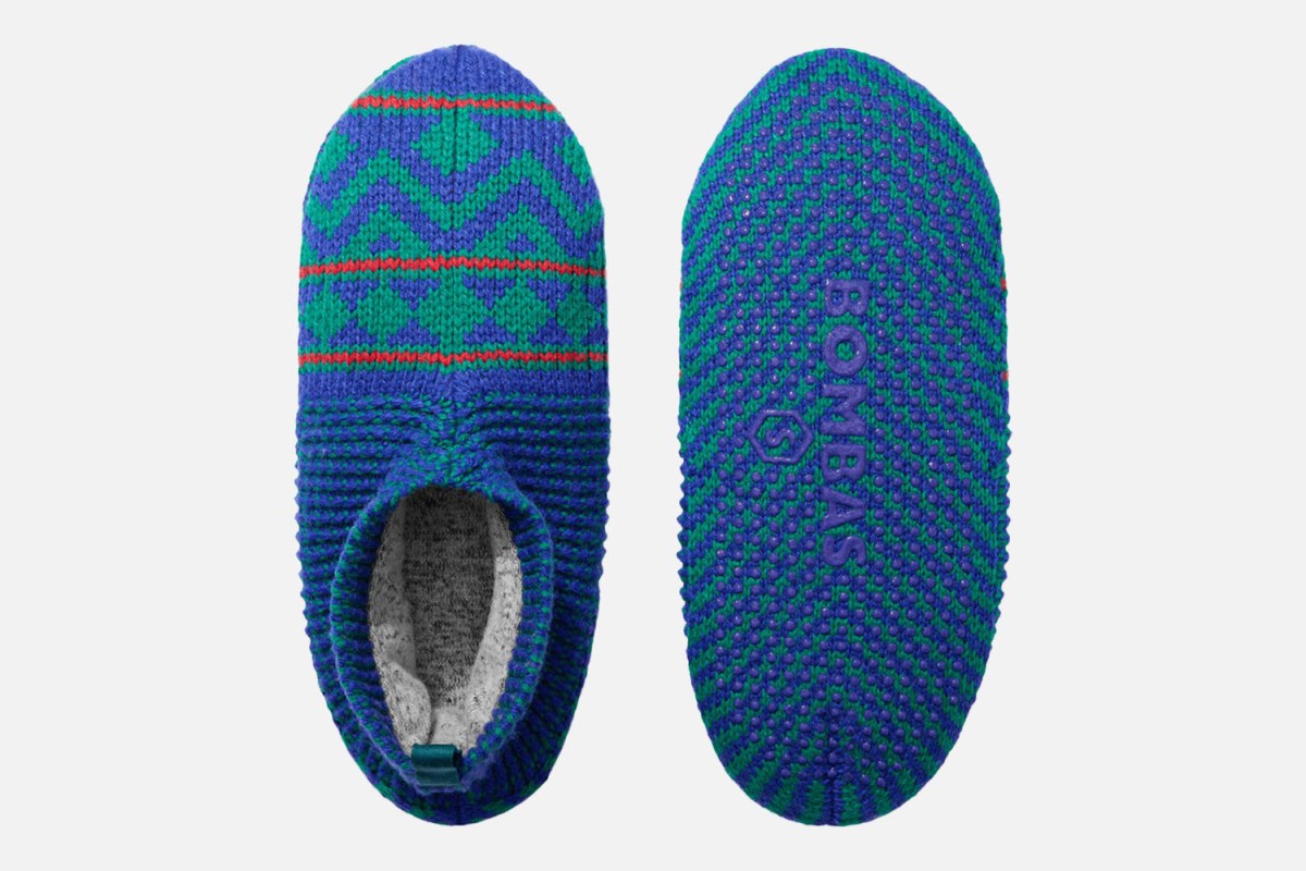 Bombas Women’s Double Cushion Fair Isle Gripper Slipper