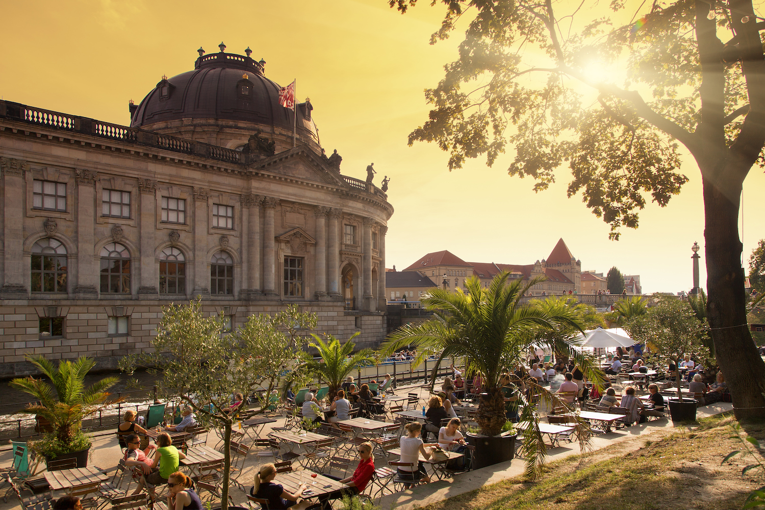 People relaxing at Monbijoupark in Berlin