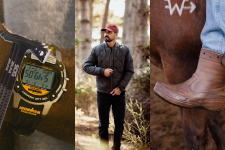 a collage of model shots form the Huckberry Last of the best event.