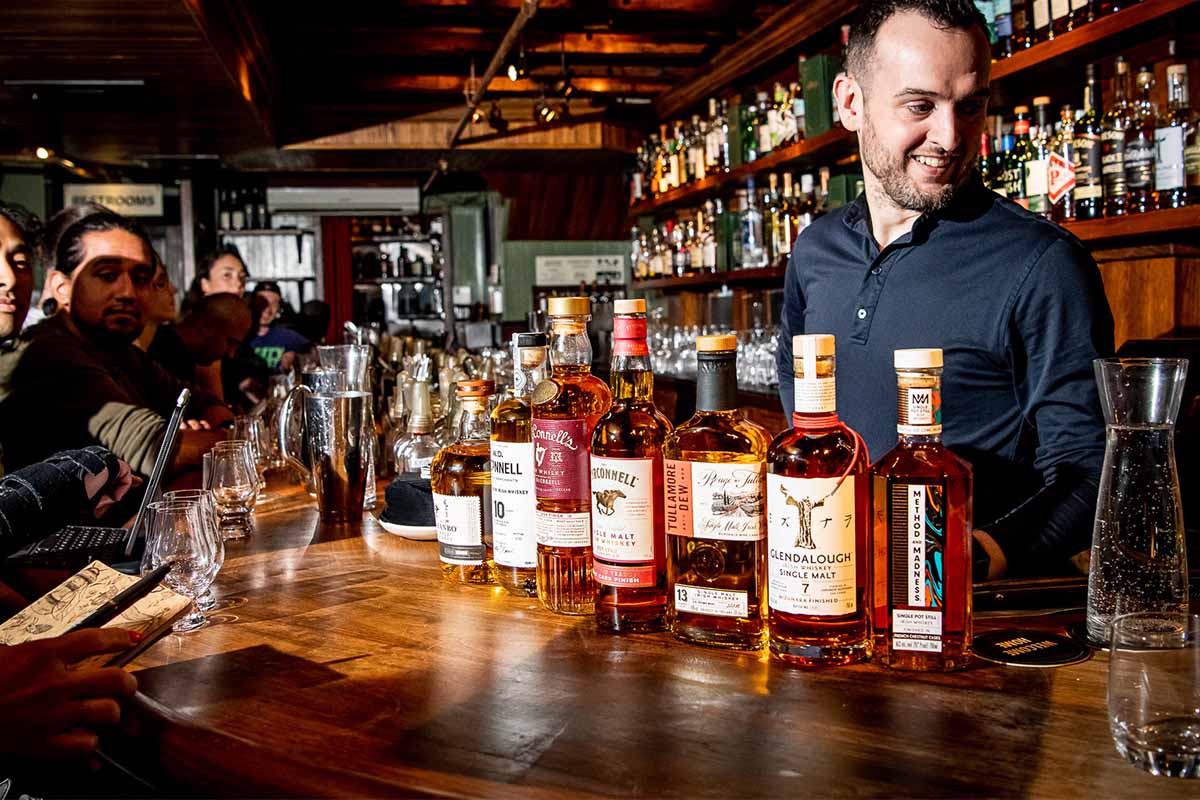 An Irish whiskey tasting class at NYC's The Dead Rabbit