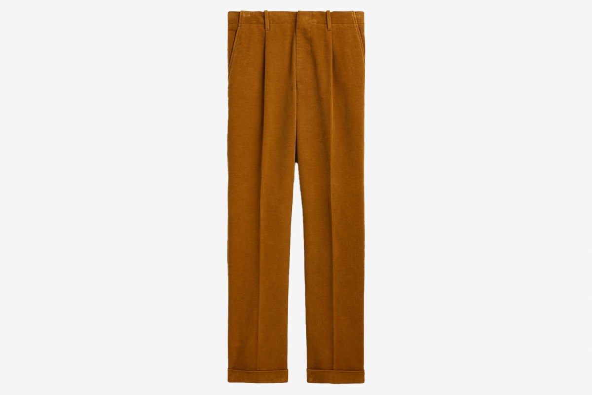 J.Crew Kenmare Italian Moleskin Pleated Suit Pant