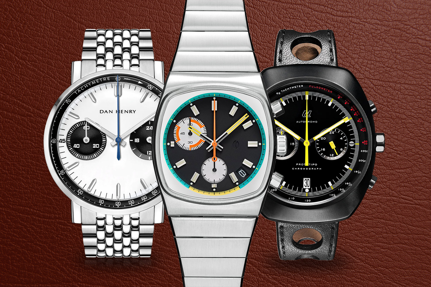 Dan Henry 1964 Gran Turismo Chronograph; Brew Metric - Retro Dial; Autodromo Prototipo