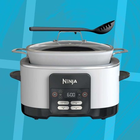 Ninja Cooker on a blue background