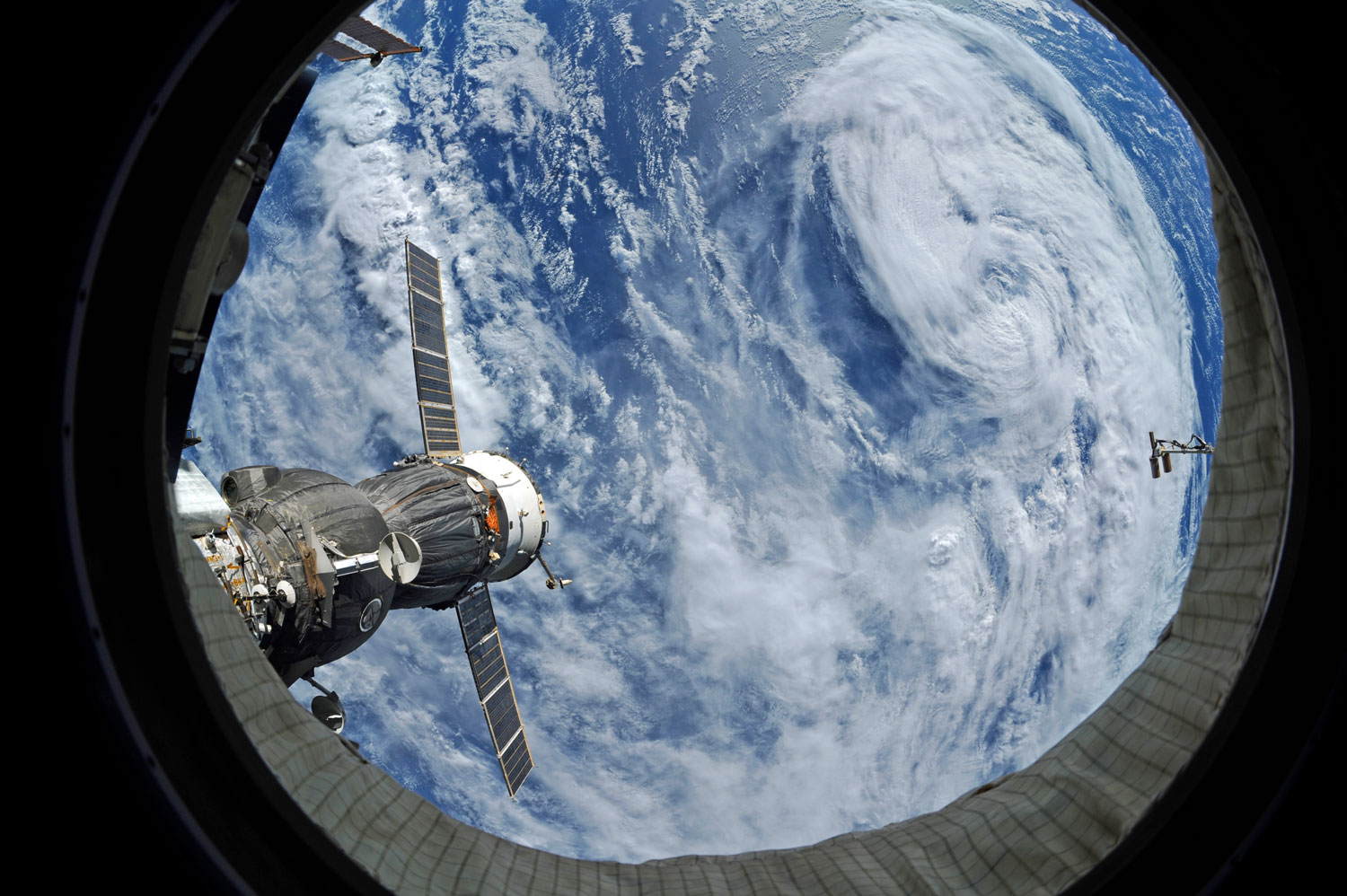 A hurricane as seen from space