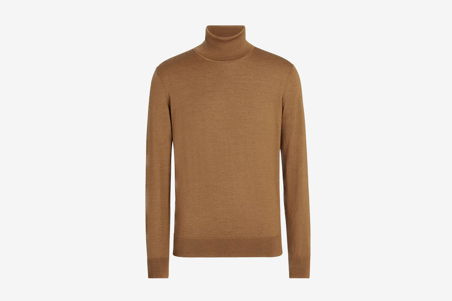 Zegna Dark Foliage Mélange Cashseta Turtleneck