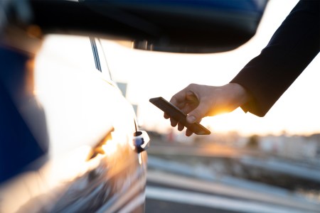 A BMW digital car key in a smartphone from 2019