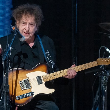 Bob Dylan on stage, 2023