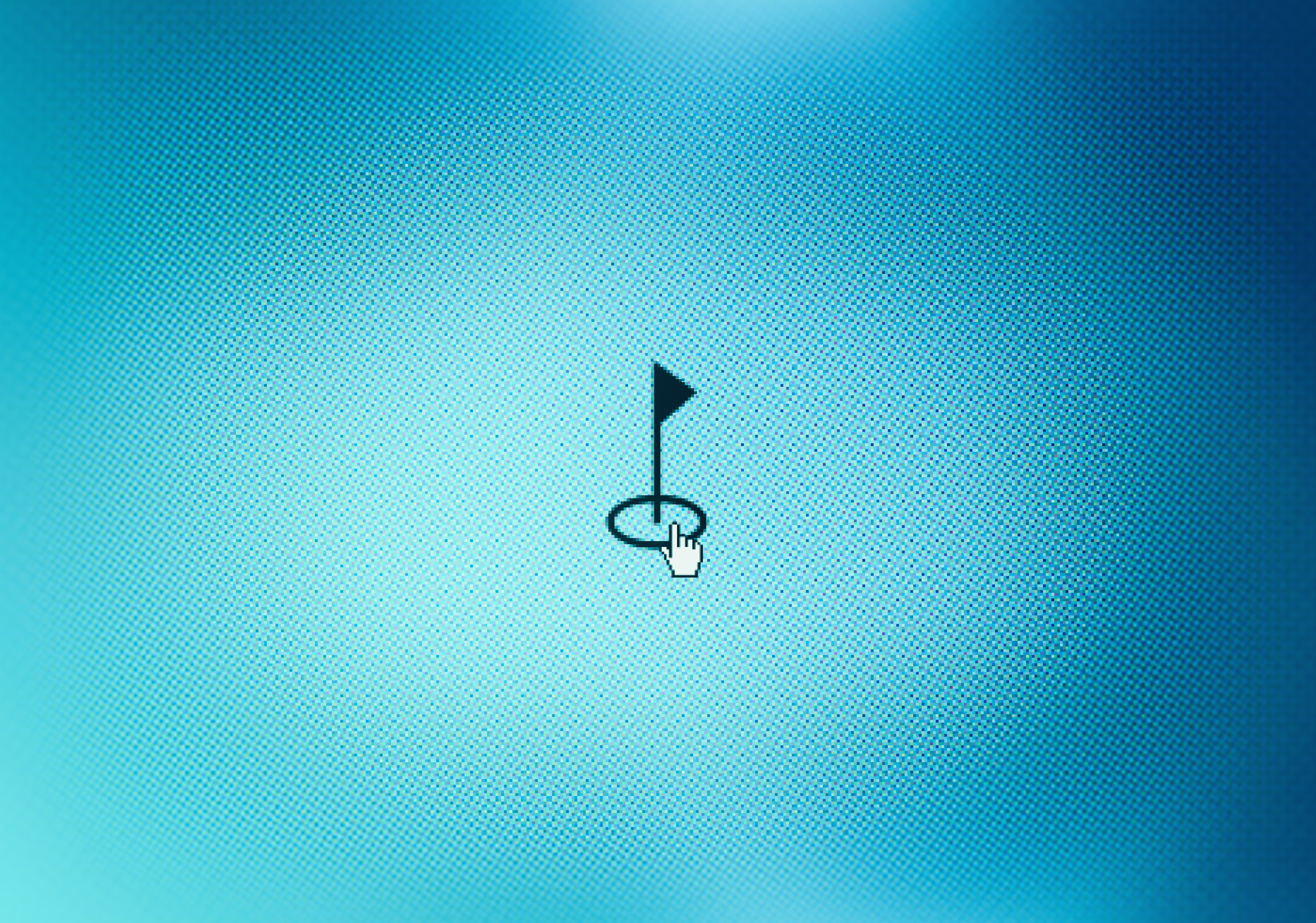 A digital image of a golf flag tee.