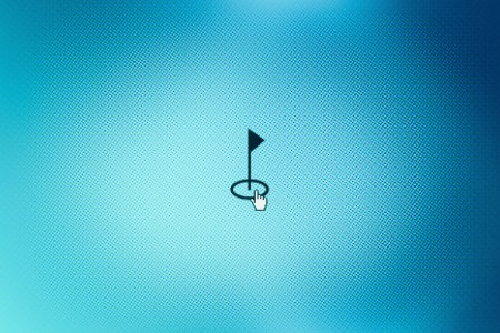 A digital image of a golf flag tee.