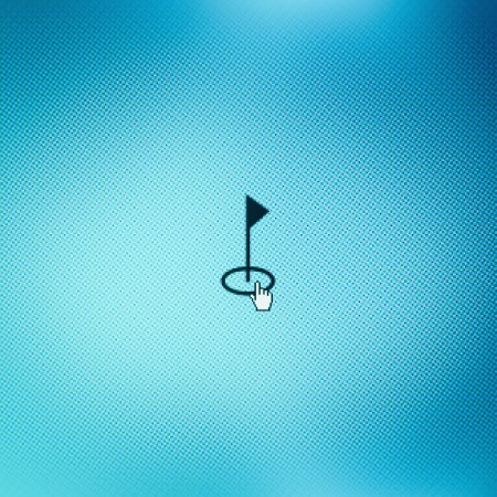 A digital image of a golf flag tee.