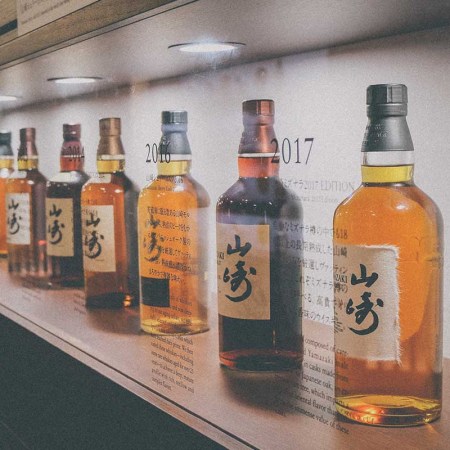 A display inside the Suntory Yamazaki distillery. Suntory just announced major price increases on many of its whiskies.