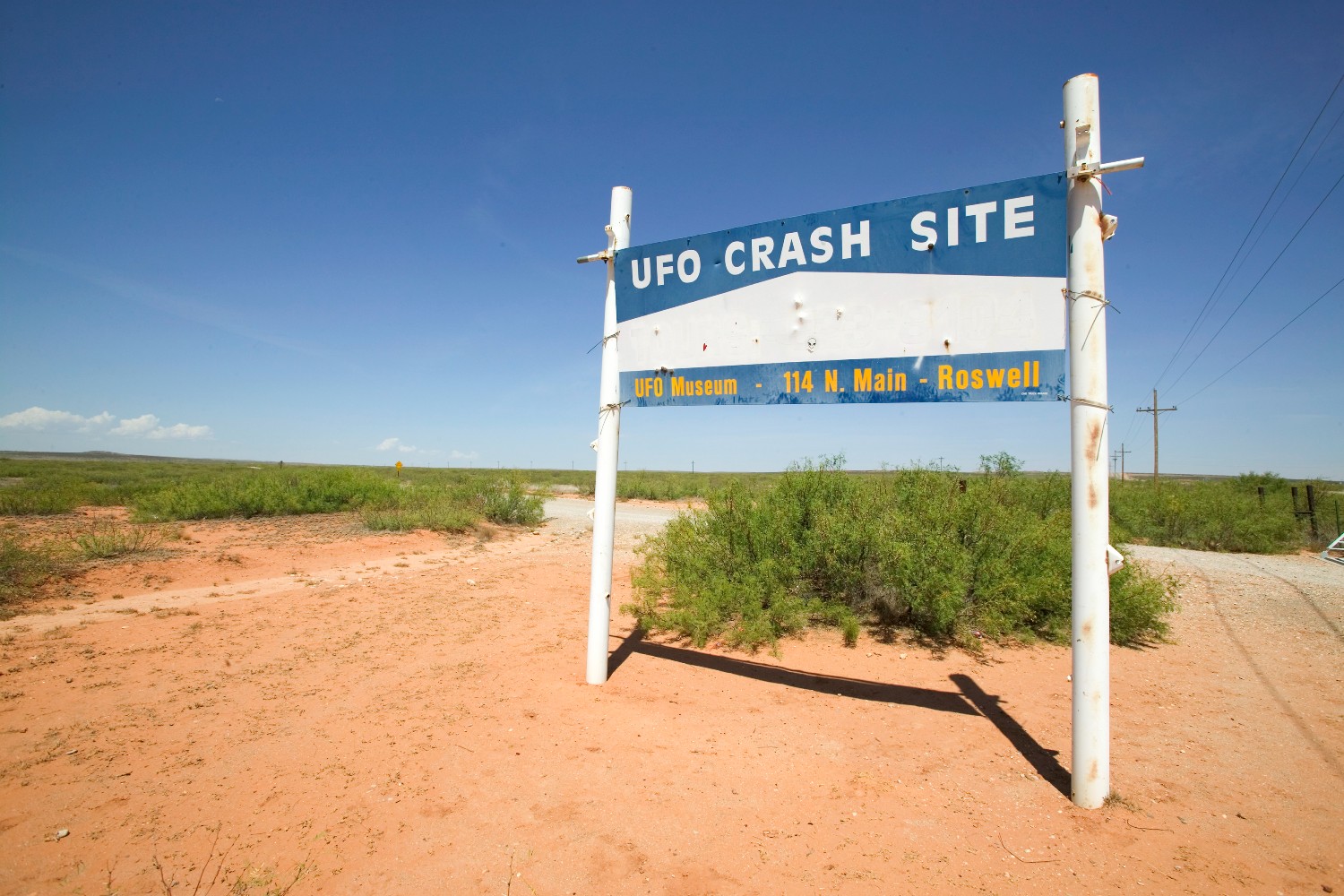 UFO crash site sign