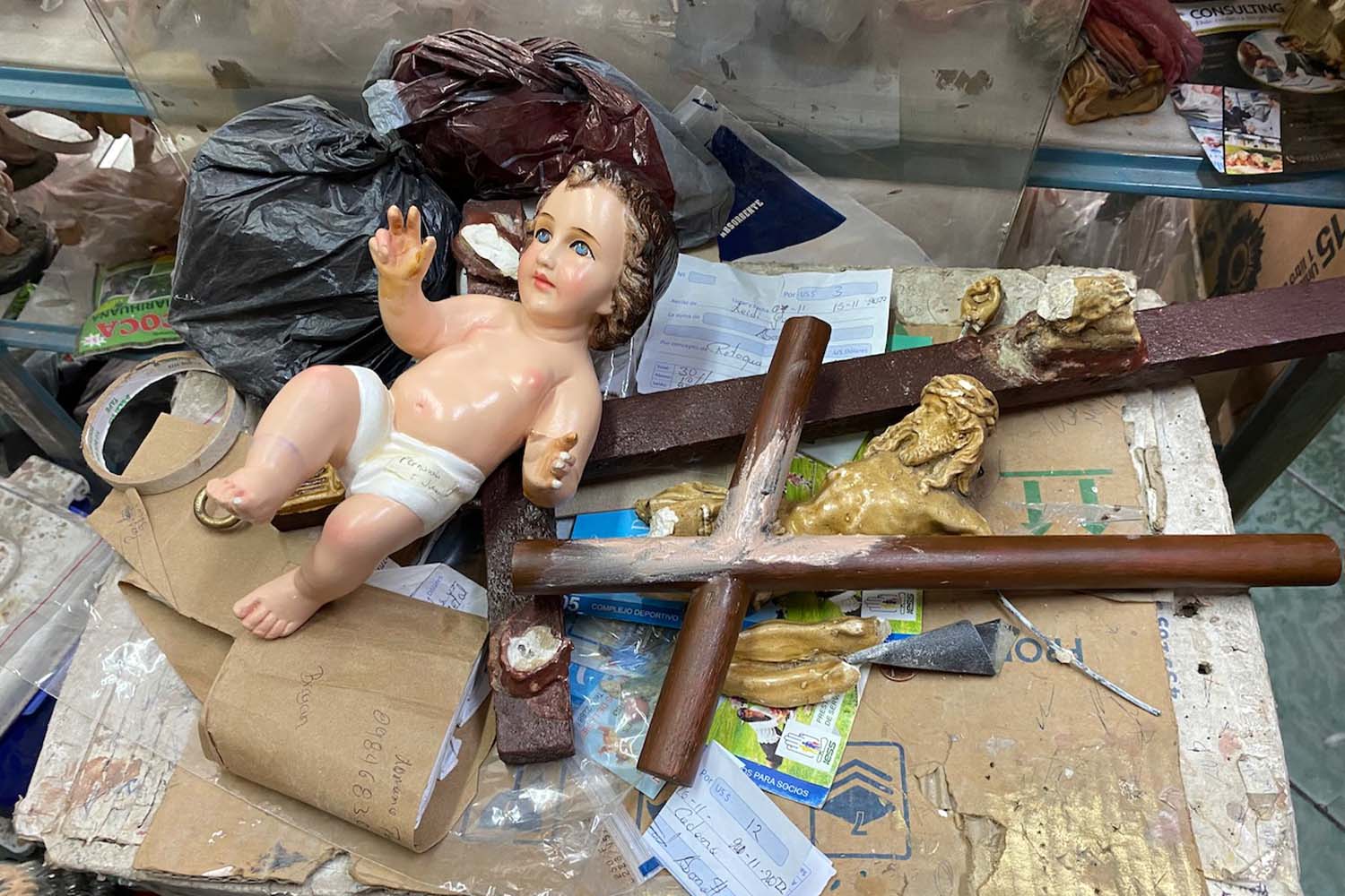 A restored baby Jesus