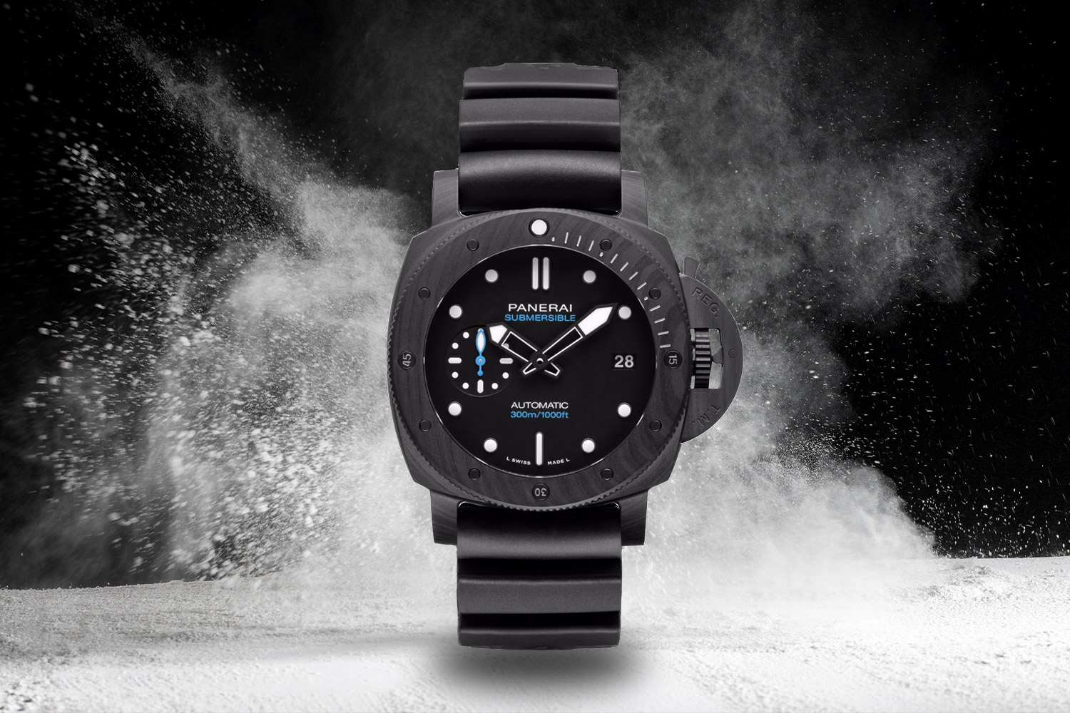 Black Panerai Submersible Carbotech