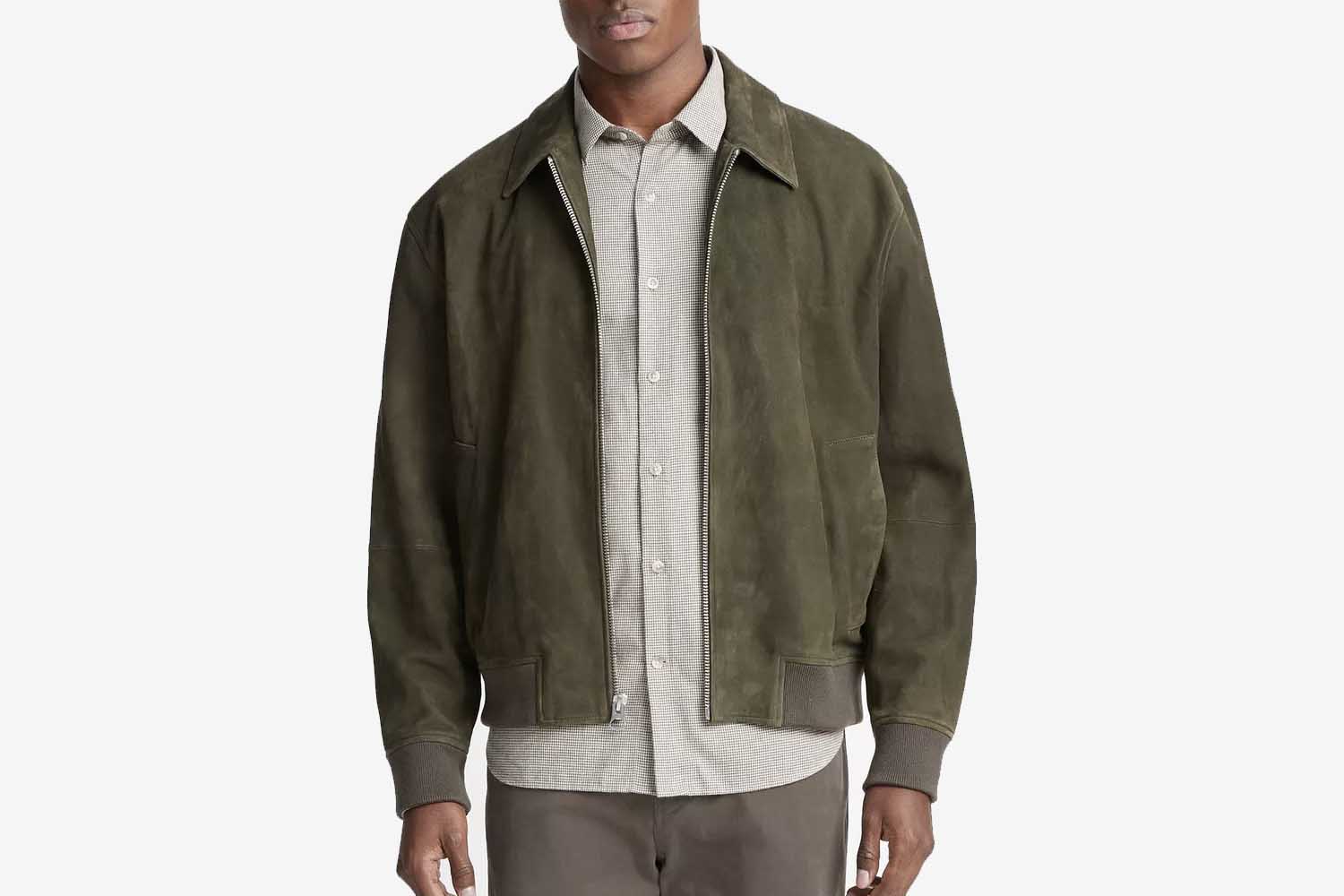 Vince Suede Bomber Jacket
