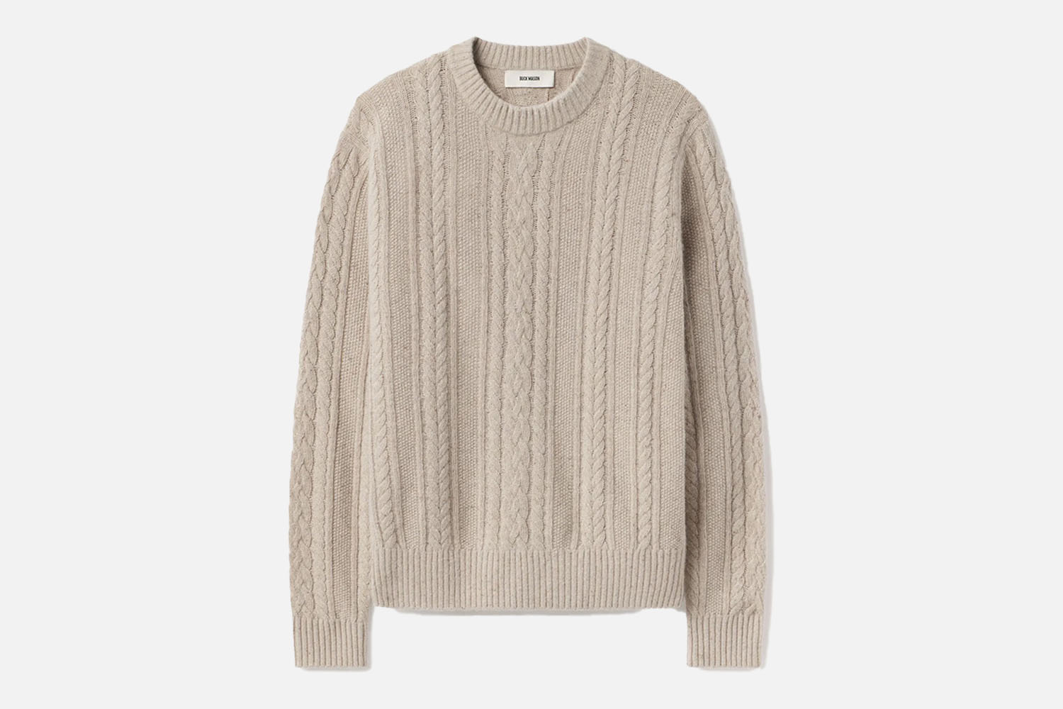 Buck Mason Donegal Tweed Cable Crew