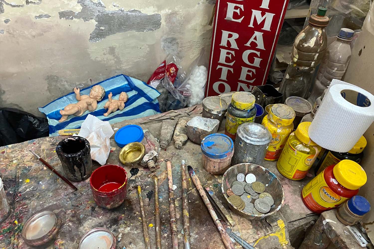 Scenes from Carrion's shop