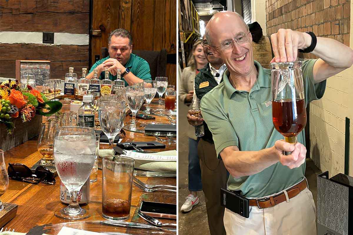 From left to right: Harlan Wheatley and Mark Brown of Buffalo Trace