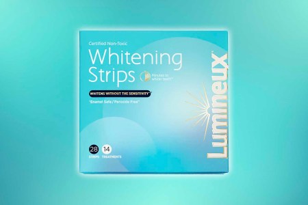 A box of Lumineux's Whitening Strips