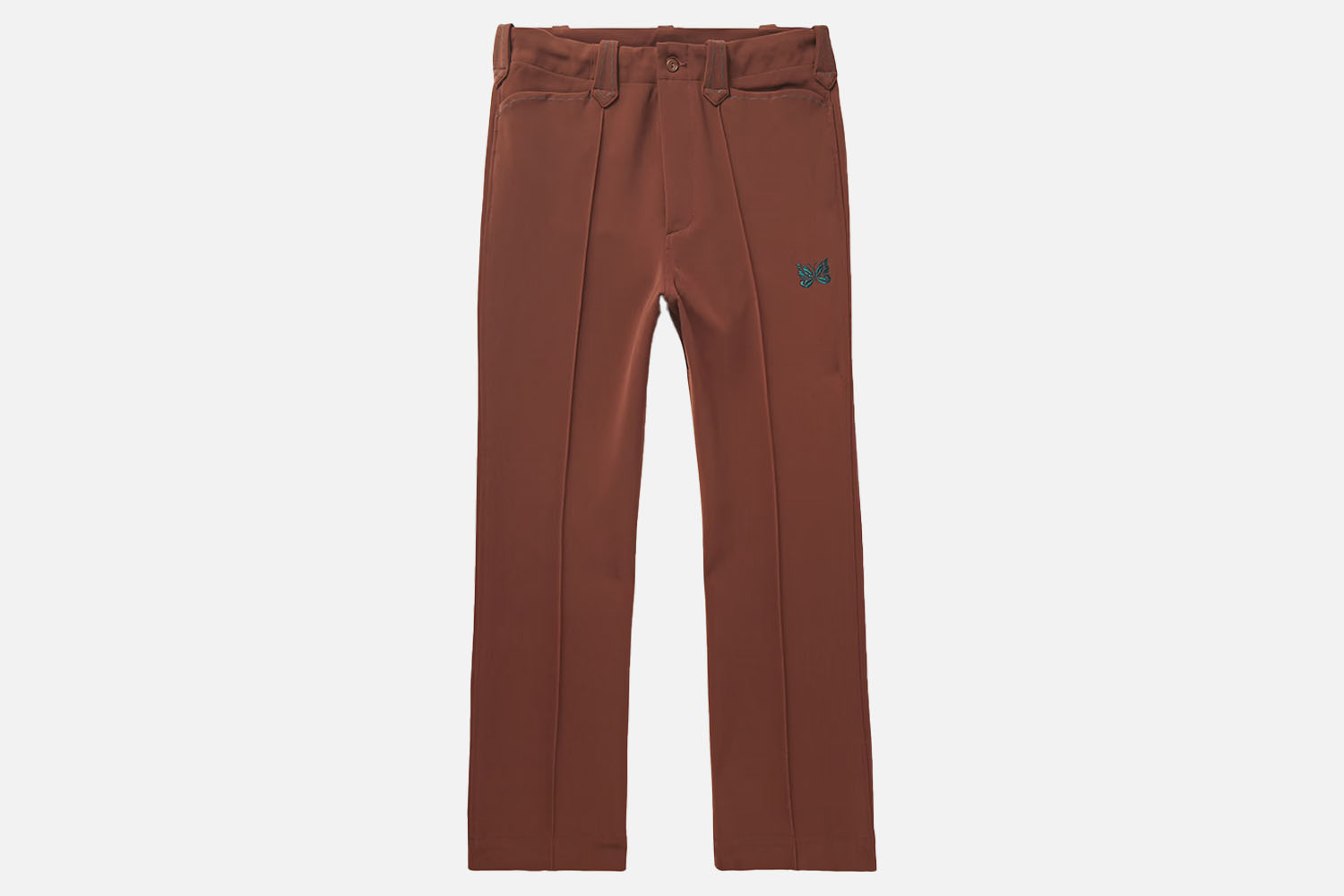 Needles Straight-Leg Embroidered Crepe Trousers