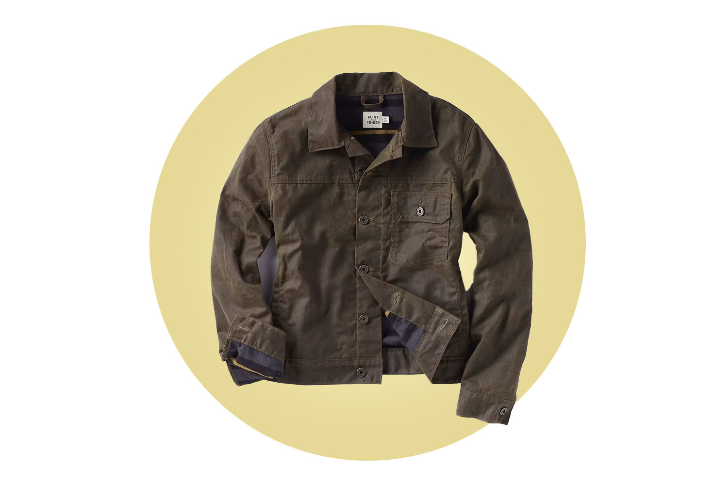 Flint and Tinder Women’s Flannel-Lined Waxed Trucker Jacket
