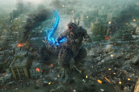 Godzilla in a scene from the new movie "Godzilla Minus One"