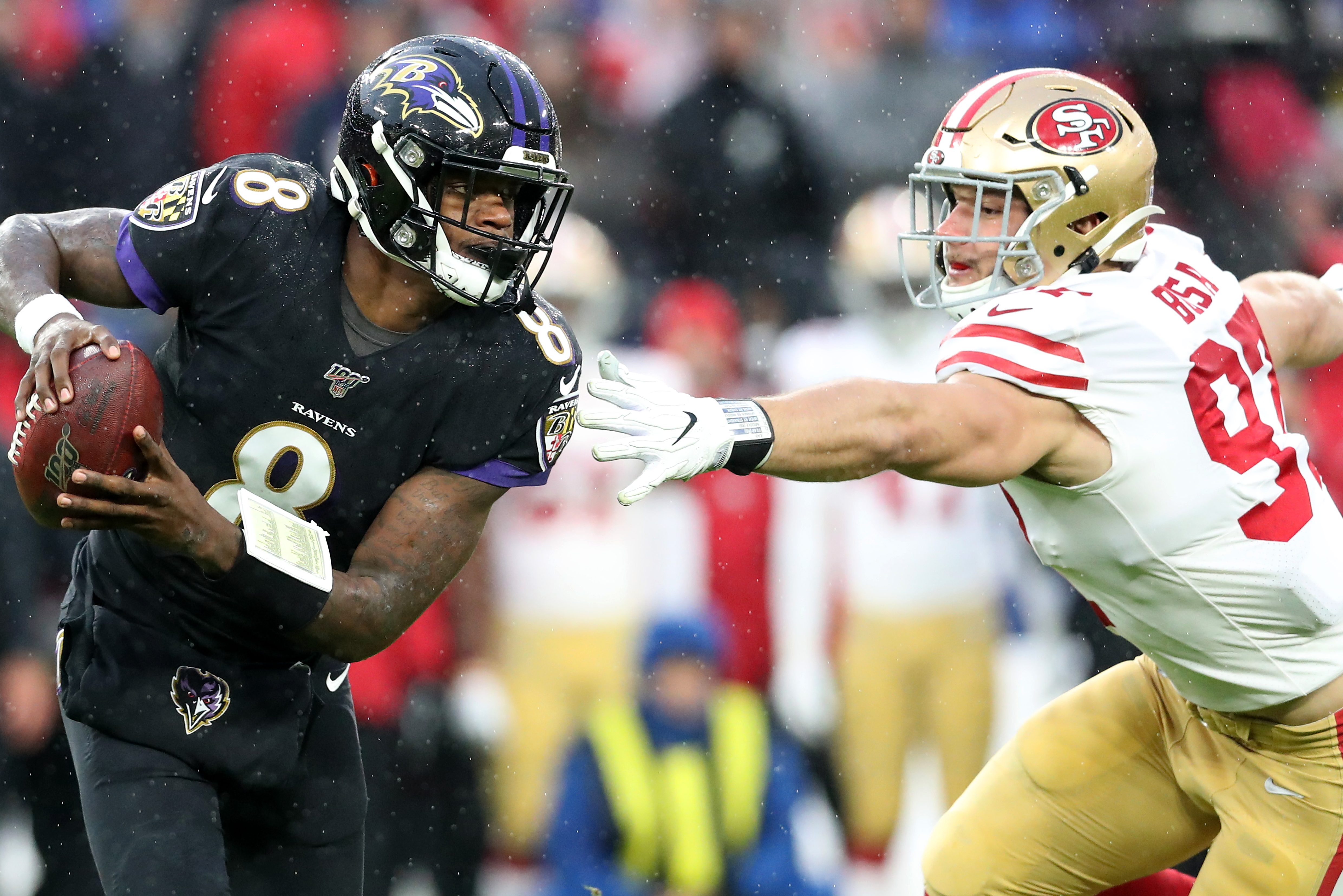 Quarterback Lamar Jackson of the Baltimore Ravens.