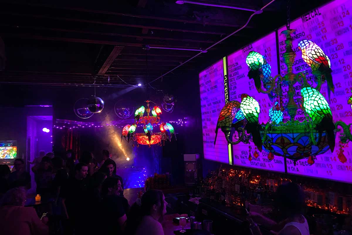 The interior of the bar danger danger in Bushwick