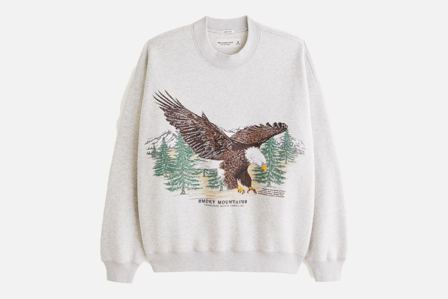 Abercrombie u0026amp;amp; Fitch Smoke Mountain Graphics Crew Sweatshirt