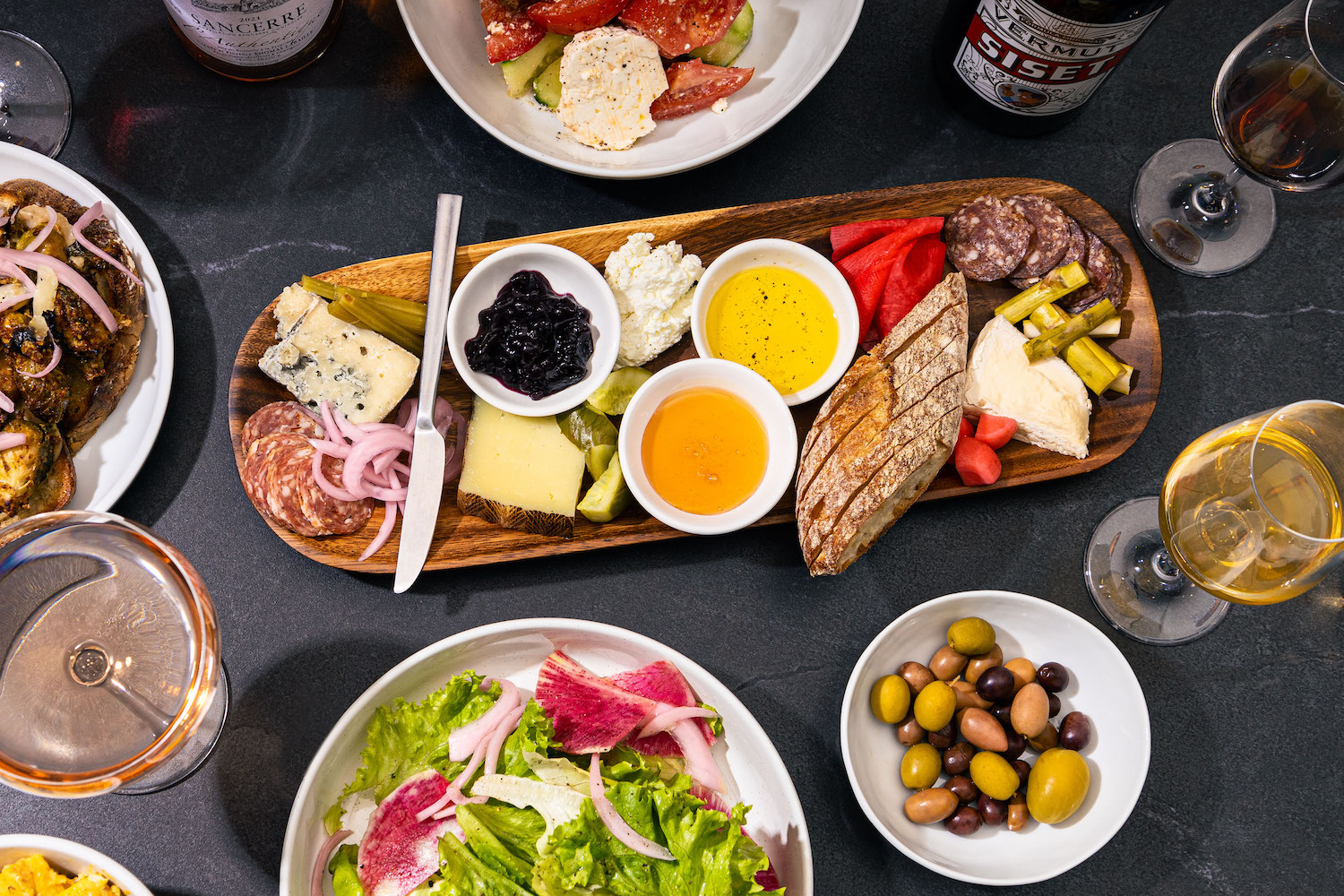 Charcuterie board spreads