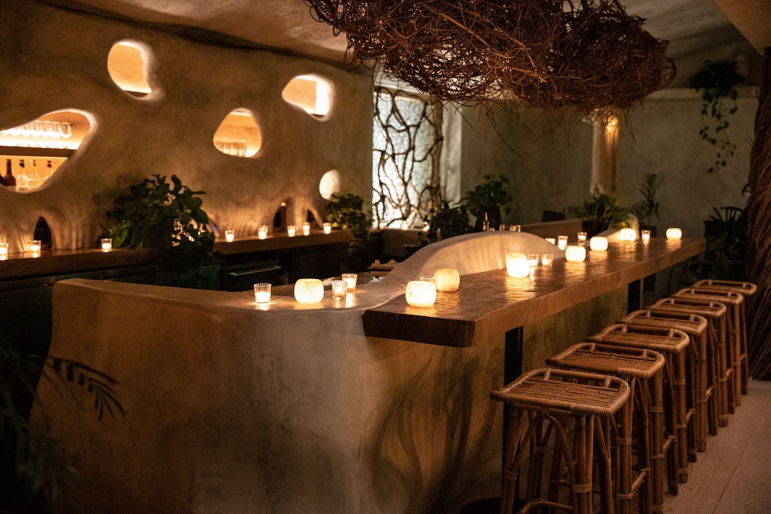Interior bar area at Meteora LA