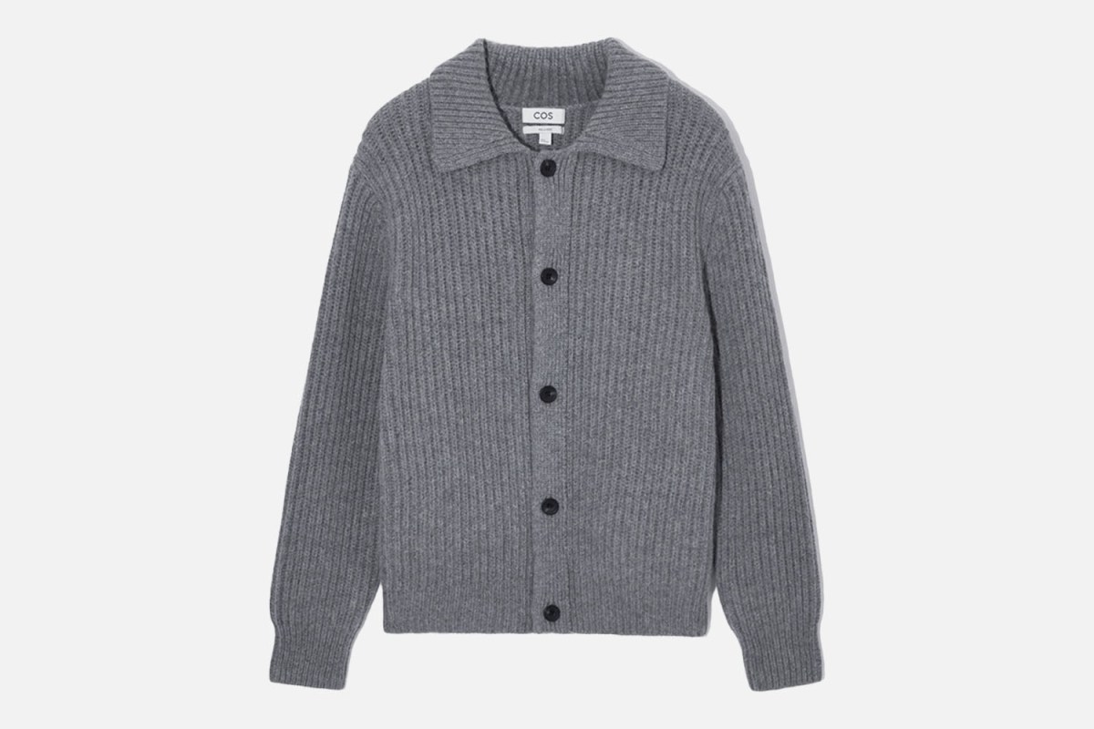 COS Ribbed Alpaca-Blend Cardigan